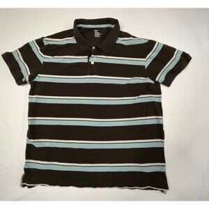 GAP Factory Mens XL Pique‎ Polo Shirt Brown Baby Blue
